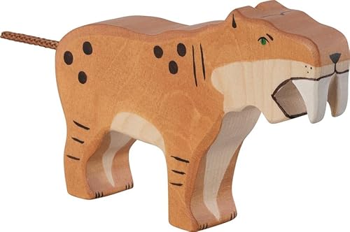 HOLZTIGER 80622 - Säbelzahntiger aus Holz, handgearbeitetes Holzspielzeug aus Ahorn, Farben auf Wasserbasis, fördert Fantasie & Kreativität der Kinder, Made IN Europe, 14cm x 3cm x 10cm, ab 3 Jahre HOLZTIGER 80622 - Säbelzahntiger aus Holz, handgearbeitetes Holzspielzeug aus Ahorn, Farben auf Wasserbasis, fördert Fantasie & Kreativität der Kinder, Made IN Europe, 14cm x 3cm x 10cm, ab 3 Jahre von HOLZTIGER