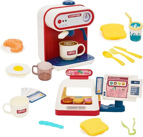 Kaffeemaschine Kinder, Kaffeeservice Spielzeug Set von HOMCENT