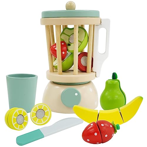 HOMCENT Küchenspielzeug für Kinder aus Holz, Küchenzubehör für Kinder, Obst schneiden, Lebensmittelspielzeug mit Klettverschluss, pädagogisches Geschenk von HOMCENT