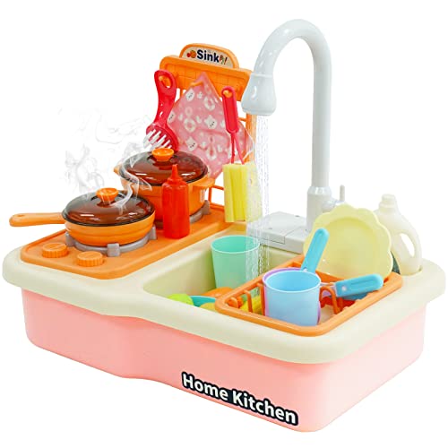 Küchenspüle Spielzeug Set (Rosa) von HOMCENT