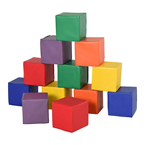 HOMCOM Bausteinset 12er-Set Schaumstoff Bausteine Bauklötze Bauspielzeug für Kinder Schaumstoffblöcke für 1-3 Jahre alt Kinder Kunstleder EPE HOMCOM Bausteinset 12er-Set Schaumstoff Bausteine Bauklötze Bauspielzeug für Kinder Schaumstoffblöcke für 1-3 Jahre alt Kinder Kunstleder EPE von HOMCOM