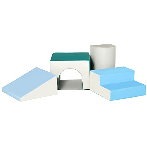 HOMCOM Bausteinset 4er-Set Schaumstoff Bausteine einfache Reinigung weiche Füllung Schaumstoffblöcke für 1-3 Jahre Kinder EPE Hellgrau+Blau+Grün 150 x 50 x 39 cm HOMCOM Bausteinset 4er-Set Schaumstoff Bausteine einfache Reinigung weiche Füllung Schaumstoffblöcke für 1-3 Jahre Kinder EPE Hellgrau+Blau+Grün 150 x 50 x 39 cm von HOMCOM