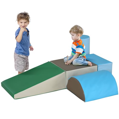 HOMCOM Softbausteine 5er-Set Schaumstoff Bausteine Riesenbausteine Bauklötze Bauspielzeug Schaumstoffblöcke für 1-3 Jahre alt Kinder Kunstleder EPE HOMCOM Softbausteine 5er-Set Schaumstoff Bausteine Riesenbausteine Bauklötze Bauspielzeug Schaumstoffblöcke für 1-3 Jahre alt Kinder Kunstleder EPE von HOMCOM