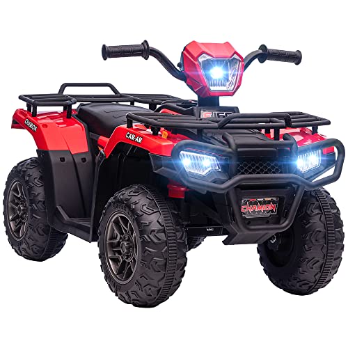 HOMCOM Elektro Kinderquad, Elektro-Quad mit LED und Musik, Elektroauto, Kinderfahrzeug für Kinder ab 3 Jahren, Kindermotorrad, Schwarz+Rot, 88 x 45 x 50 cm HOMCOM Elektro Kinderquad, Elektro-Quad mit LED und Musik, Elektroauto, Kinderfahrzeug für Kinder ab 3 Jahren, Kindermotorrad, Schwarz+Rot, 88 x 45 x 50 cm von HOMCOM