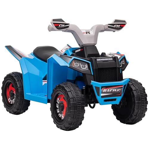 HOMCOM Elektro Kinderquad, Elektrofahrzeug mit Vorwärts-und Rückwärtsfunktion, 2,5 km/h, 6 V Mini Elektroquad für Kinder 1,5-3 Jahre, Blau HOMCOM Elektro Kinderquad, Elektrofahrzeug mit Vorwärts-und Rückwärtsfunktion, 2,5 km/h, 6 V Mini Elektroquad für Kinder 1,5-3 Jahre, Blau von HOMCOM