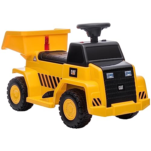 HOMCOM Elektro Kindertraktor, Spielfahrzeug mit kippbarer Ladefläche, Hupe, Elektroauto für Kinder, Aufsitztraktor mit Scheinwerfer, max. 3 km/h, für Kinder 1,5 bis 3 Jahre, Metall, Gelb HOMCOM Elektro Kindertraktor, Spielfahrzeug mit kippbarer Ladefläche, Hupe, Elektroauto für Kinder, Aufsitztraktor mit Scheinwerfer, max. 3 km/h, für Kinder 1,5 bis 3 Jahre, Metall, Gelb von HOMCOM