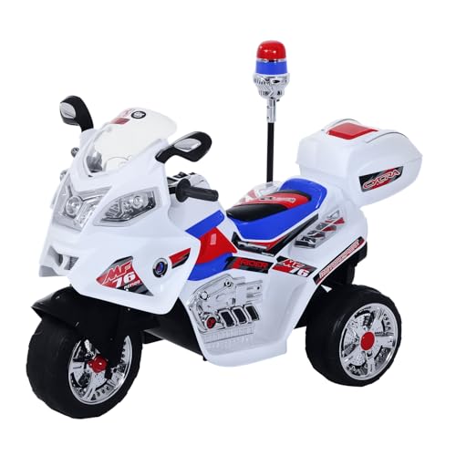 HOMCOM Elektro-Motorrad für Kinder 3-5 Jahre 3-Rad Spielzeug-Motorrad mit Musik, Geschwindigkeit 3KM/h, Lichter 112×51×72.5cm HOMCOM Elektro-Motorrad für Kinder 3-5 Jahre 3-Rad Spielzeug-Motorrad mit Musik, Geschwindigkeit 3KM/h, Lichter 112×51×72.5cm von HOMCOM