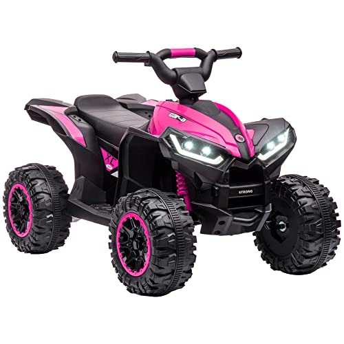 HOMCOM Elektro-Quad 12V Kinderquad mit USB-Anschluss, Kindermotorrad mit MP3-Musikplayer, Scheinwerfer, Kinderfahrzeug für Kinder 3-5 Jahre, 3-6 km/h, Metall, Rosa HOMCOM Elektro-Quad 12V Kinderquad mit USB-Anschluss, Kindermotorrad mit MP3-Musikplayer, Scheinwerfer, Kinderfahrzeug für Kinder 3-5 Jahre, 3-6 km/h, Metall, Rosa von HOMCOM