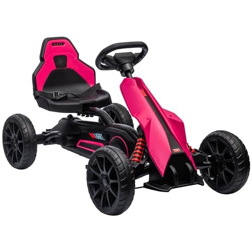 HOMCOM Gokart Tretauto mit Handbremse, verstellbarem Sitz, Vor- und Rückwärtsgang, Tretfahrzeug mit Eva-Räder, Pedal, Kinderfahrzeug Kettcar für Kinder 3-8 Jahren Rosa HOMCOM Gokart Tretauto mit Handbremse, verstellbarem Sitz, Vor- und Rückwärtsgang, Tretfahrzeug mit Eva-Räder, Pedal, Kinderfahrzeug Kettcar für Kinder 3-8 Jahren Rosa von HOMCOM