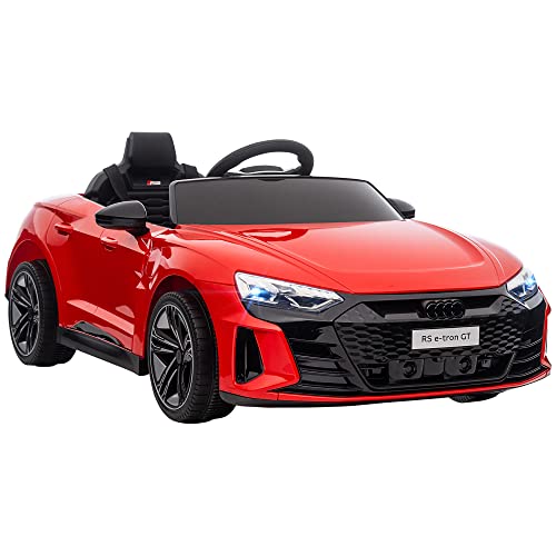 HOMCOM Kinder Elektroauto, Kinderauto mit Fernbedienung, Audi RS e-tron GT Kinderfahrzeug mit Sicherheitsgurt, Hupe & Musik & Scheinwerfer, bis 5 km/h, für Kinder 3-5 Jahre, Rot HOMCOM Kinder Elektroauto, Kinderauto mit Fernbedienung, Audi RS e-tron GT Kinderfahrzeug mit Sicherheitsgurt, Hupe & Musik & Scheinwerfer, bis 5 km/h, für Kinder 3-5 Jahre, Rot von HOMCOM