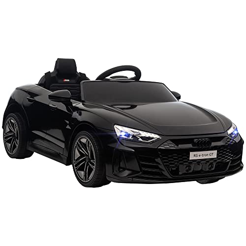 HOMCOM Kinder Elektroauto, Kinderauto mit Fernbedienung, Audi RS e-tron GT Kinderfahrzeug mit Sicherheitsgurt, Hupe & Musik & Scheinwerfer, bis 5 km/h, für Kinder 3-5 Jahre, Schwarz HOMCOM Kinder Elektroauto, Kinderauto mit Fernbedienung, Audi RS e-tron GT Kinderfahrzeug mit Sicherheitsgurt, Hupe & Musik & Scheinwerfer, bis 5 km/h, für Kinder 3-5 Jahre, Schwarz von HOMCOM