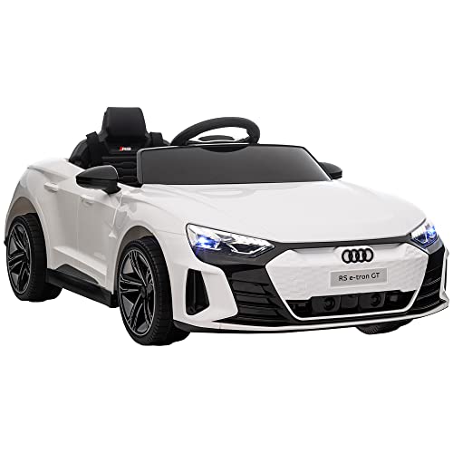 HOMCOM Kinder Elektroauto, Kinderauto mit Fernbedienung, Audi RS e-tron GT Kinderfahrzeug mit Sicherheitsgurt, Hupe & Musik & Scheinwerfer, bis 5 km/h, für Kinder 3-5 Jahre, Weiß HOMCOM Kinder Elektroauto, Kinderauto mit Fernbedienung, Audi RS e-tron GT Kinderfahrzeug mit Sicherheitsgurt, Hupe & Musik & Scheinwerfer, bis 5 km/h, für Kinder 3-5 Jahre, Weiß von HOMCOM