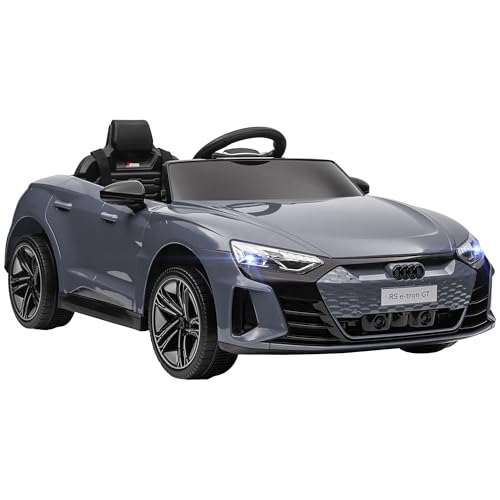 HOMCOM Kinder Elektroauto 12V Kinderauto mit 2,4 GHz Fernbedienung, 2 Motor, Kinderfahrzeug mit 4 gefederten Rädern, Hupe, Scheinwerfer, Musik, Sanftstart, Hilfsrad, für 3-5 Jahre, Grau HOMCOM Kinder Elektroauto 12V Kinderauto mit 2,4 GHz Fernbedienung, 2 Motor, Kinderfahrzeug mit 4 gefederten Rädern, Hupe, Scheinwerfer, Musik, Sanftstart, Hilfsrad, für 3-5 Jahre, Grau von HOMCOM