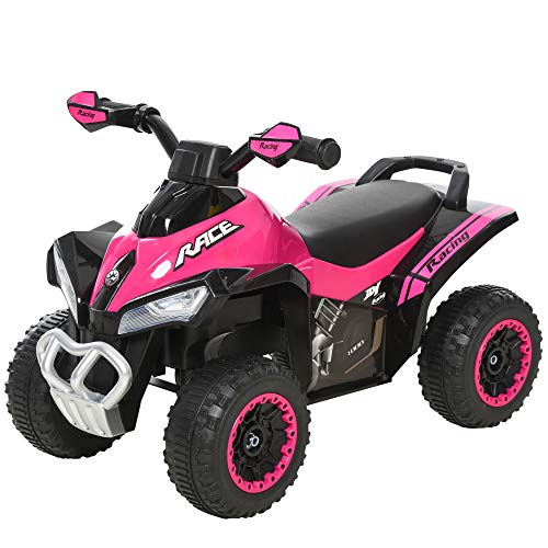 HOMCOM Kinder Rutschauto Tretauto mit Füßen rutschen Kinderauto Kinderfahrzeug für 18-36 Monate Licht Musik Kunststoff Stahl Rosa 67,5 x 38 x 44 cm von HOMCOM