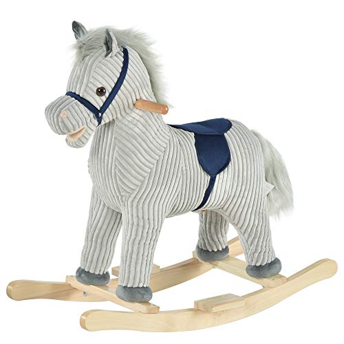 HOMCOM Kinder Schaukel Schaukeltier Schaukelpferd Grau 73 x 35 x 64 cm HOMCOM Kinder Schaukel Schaukeltier Schaukelpferd Grau 73 x 35 x 64 cm von HOMCOM