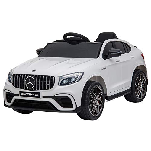 HOMCOM Kinderfahrzeug 12V Mercedes-Benz AMG GLC63S Coupe lizenzierter Elektroauto mit Fernbedienung Sicherheitsgurt 2 x 35W Motoren MP337-60 Monate Weiß 115 x 70 x 55 cm HOMCOM Kinderfahrzeug 12V Mercedes-Benz AMG GLC63S Coupe lizenzierter Elektroauto mit Fernbedienung Sicherheitsgurt 2 x 35W Motoren MP337-60 Monate Weiß 115 x 70 x 55 cm von HOMCOM