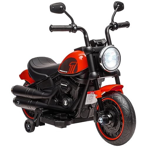 HOMCOM Kindermotorrad Kinder Elektro-Motorrad Elektrofahrzeug Kinderfahrzeug mit 2 abnehmbaren Stützrädern, 3 km/h, für 1,5-3 Jahre Kinder Rot 76 x 42 x 57 cm HOMCOM Kindermotorrad Kinder Elektro-Motorrad Elektrofahrzeug Kinderfahrzeug mit 2 abnehmbaren Stützrädern, 3 km/h, für 1,5-3 Jahre Kinder Rot 76 x 42 x 57 cm von HOMCOM