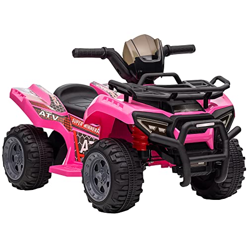 HOMCOM Mini Elektro-Quad Kinder Elektro ATV Frontlicht Kinderfahrzeug Elektroquad für 18-36 Monate Kinder Metall PP-Kunststoff Rosa 70 x 42 x 45 cm HOMCOM Mini Elektro-Quad Kinder Elektro ATV Frontlicht Kinderfahrzeug Elektroquad für 18-36 Monate Kinder Metall PP-Kunststoff Rosa 70 x 42 x 45 cm von HOMCOM