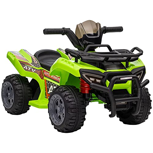 HOMCOM Mini Elektro-Quad Kinder Elektro ATV Kinderfahrzeug Elektroquad für 18-36 Monate Kinder Metall PP-Kunststoff Grün 70 x 42 x 45 cm HOMCOM Mini Elektro-Quad Kinder Elektro ATV Kinderfahrzeug Elektroquad für 18-36 Monate Kinder Metall PP-Kunststoff Grün 70 x 42 x 45 cm von HOMCOM