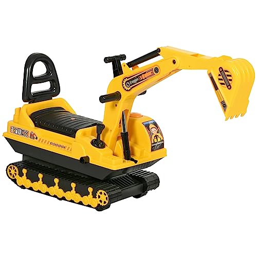 HOMCOM Kinder Sitzbagger Sandbagger für Kinder mit Schaufel, Hupe, Aufsitzbagger mit Stauraum, Rutschauto für 1,5-4 Jahre, Schwarz+Gelb HOMCOM Kinder Sitzbagger Sandbagger für Kinder mit Schaufel, Hupe, Aufsitzbagger mit Stauraum, Rutschauto für 1,5-4 Jahre, Schwarz+Gelb von HOMCOM