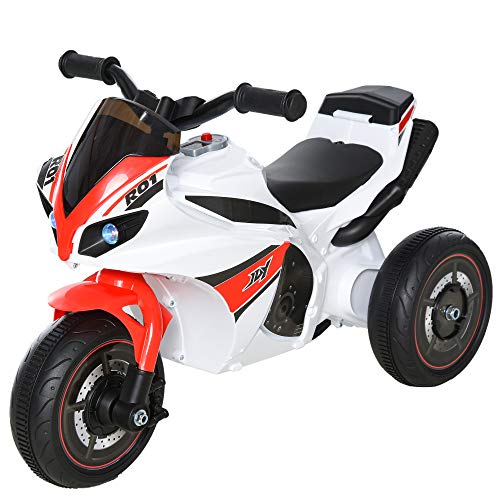 HOMCOM Rutscher Kinder-Motorad Rutscherfahrzeug Kinderfahrzeug für 18-36 Monate mit Musik Weiß 74 x 39 x 48 cm HOMCOM Rutscher Kinder-Motorad Rutscherfahrzeug Kinderfahrzeug für 18-36 Monate mit Musik Weiß 74 x 39 x 48 cm von HOMCOM