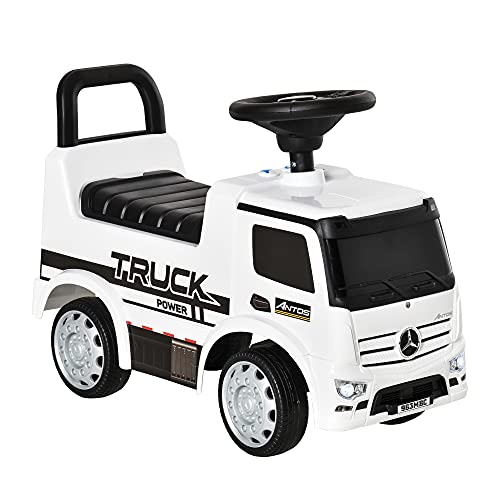 HOMCOM Rutscherfahrzeug Rutscherauto Babyrutscher Kinderfahrzeug lizenziert von Mercedes ANTOS-LKW-Stil mit Licht für Kinder von 12 bis 36 Monaten Metall PP-Kunststoff Weiß+Schwarz 62,5x28,5x45cm HOMCOM Rutscherfahrzeug Rutscherauto Babyrutscher Kinderfahrzeug lizenziert von Mercedes ANTOS-LKW-Stil mit Licht für Kinder von 12 bis 36 Monaten Metall PP-Kunststoff Weiß+Schwarz 62,5x28,5x45cm von HOMCOM
