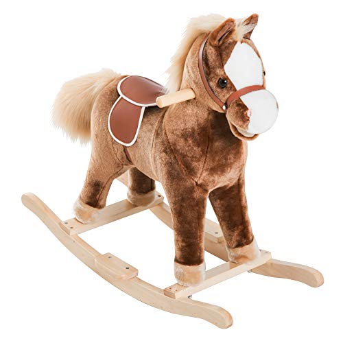 HOMCOM Schaukelpferd Baby Schaukeltier Plüsch Spielzeug Kinder Plüsch-Schaukeltier Braun L74 x B33 x H62 cm HOMCOM Schaukelpferd Baby Schaukeltier Plüsch Spielzeug Kinder Plüsch-Schaukeltier Braun L74 x B33 x H62 cm von HOMCOM