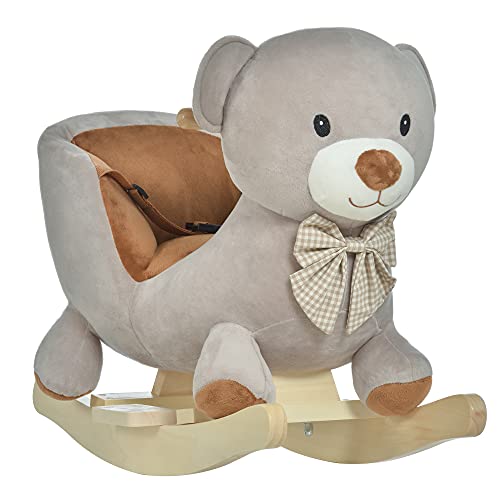 HOMCOM Schaukelpferd Schaukelspielzeug Teddybär Integrierter Sessel Sicherheitsgurt Soundfunktion Grunzen Grau Braun HOMCOM Schaukelpferd Schaukelspielzeug Teddybär Integrierter Sessel Sicherheitsgurt Soundfunktion Grunzen Grau Braun von HOMCOM