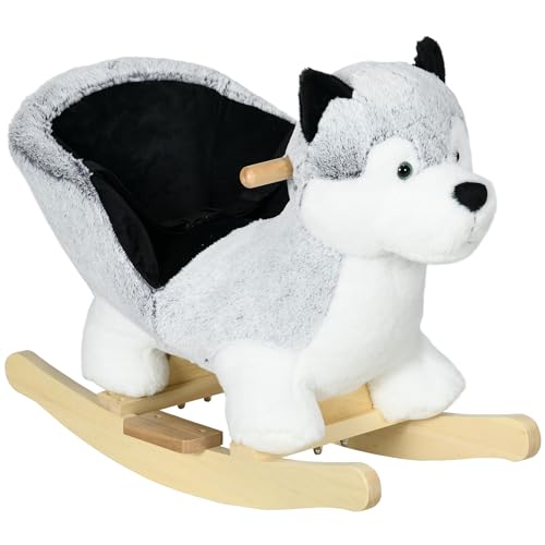HOMCOM Schaukeltier Schaukelhunde Baby Schaukelstuhl mit Beckengurt, Soundfunktion, Kinderschaukelstuhl mit Kufen, Griffen, Samtoptik, Babyschaukel für Kinder 1,5 bis 3 Jahre HOMCOM Schaukeltier Schaukelhunde Baby Schaukelstuhl mit Beckengurt, Soundfunktion, Kinderschaukelstuhl mit Kufen, Griffen, Samtoptik, Babyschaukel für Kinder 1,5 bis 3 Jahre von HOMCOM