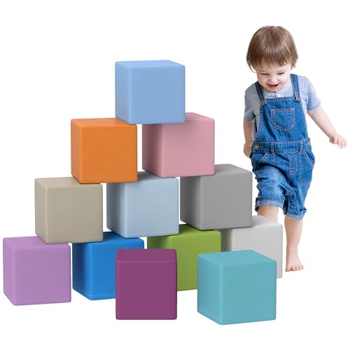 HOMCOM Set 12 Kuscheltierwürfel für Kinder von 12-36 Monaten, Schaumstoffwürfel für Kinder, weiche PU- und EPE-Konstruktion, 20x20x20 cm, dunkel, mehrfarbig HOMCOM Set 12 Kuscheltierwürfel für Kinder von 12-36 Monaten, Schaumstoffwürfel für Kinder, weiche PU- und EPE-Konstruktion, 20x20x20 cm, dunkel, mehrfarbig von HOMCOM