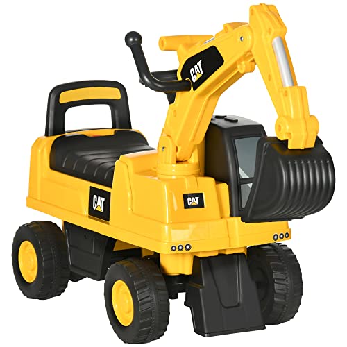 HOMCOM Sitzbagger Kinder Rutschauto, Bagger zum Draufsitzen mit Schaufel und Hupe, Aufsitzbagger für Kinder 1-3 Jahre, Rutscherfahrzeug mit Stauraum, Gelb+Schwarz, 85 x 27,5 x 47,5 cm HOMCOM Sitzbagger Kinder Rutschauto, Bagger zum Draufsitzen mit Schaufel und Hupe, Aufsitzbagger für Kinder 1-3 Jahre, Rutscherfahrzeug mit Stauraum, Gelb+Schwarz, 85 x 27,5 x 47,5 cm von HOMCOM