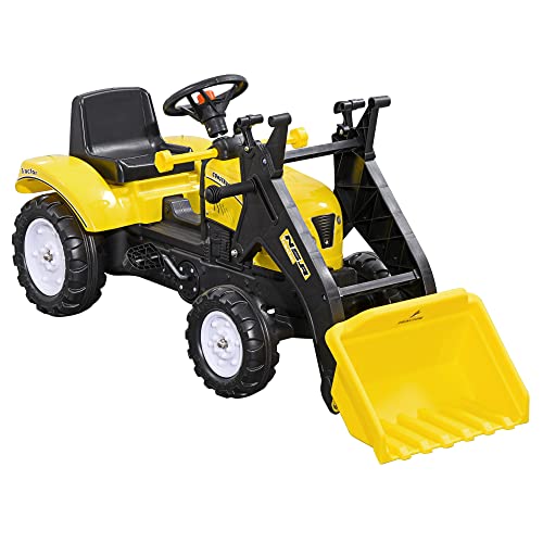 HOMCOM Sitzbagger mit Ablagefach, Aufsitzbagger mit Schaufel, Trettraktor, Sandbagger Rutscherfahrzeug, Kinderbagger, Rutscher Bagger, Schaufelbagger für 3-jährige Kinder, Gelb+Schwarz HOMCOM Sitzbagger mit Ablagefach, Aufsitzbagger mit Schaufel, Trettraktor, Sandbagger Rutscherfahrzeug, Kinderbagger, Rutscher Bagger, Schaufelbagger für 3-jährige Kinder, Gelb+Schwarz von HOMCOM