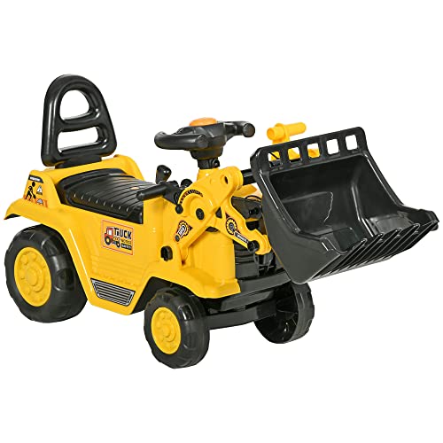 HOMCOM Sitzbagger mit eingebautem Ablagefach Kinder Rutschauto Traktor Kinderbagger mit Hupe Rutscher Bagger Rutscherfahrzeug Laufrad Gelb+Schwarz 80 x 26,5 x 39 cm HOMCOM Sitzbagger mit eingebautem Ablagefach Kinder Rutschauto Traktor Kinderbagger mit Hupe Rutscher Bagger Rutscherfahrzeug Laufrad Gelb+Schwarz 80 x 26,5 x 39 cm von HOMCOM