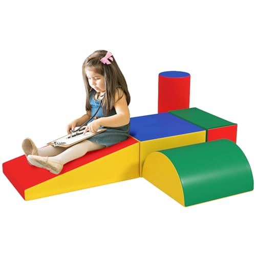 HOMCOM Softbausteine 5er-Set Schaumstoff Bausteine Riesenbausteine Bauklötze Bauspielzeug Schaumstoffblöcke für 1-3 Jahre alt Kinder Kunstleder EPE HOMCOM Softbausteine 5er-Set Schaumstoff Bausteine Riesenbausteine Bauklötze Bauspielzeug Schaumstoffblöcke für 1-3 Jahre alt Kinder Kunstleder EPE von HOMCOM