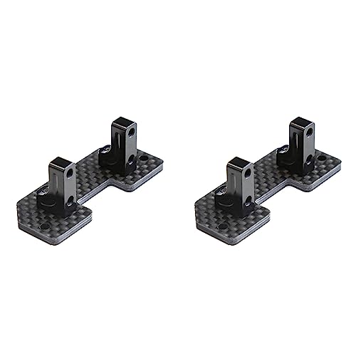 HOMEDEK 2X Kohle Faser Servo Halterung Halter Achse Hoch Servo Feste Halterung für Axial SCX10 SCX10 II 90046 1/10 RC Crawler Auto Upgrade Teile von HOMEDEK