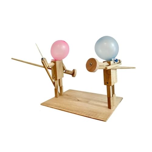 HOMEDEK Holzspielzeug Holzbots Holzzaunspiel -Bots-Kampfspiel Ballon-Bambus-Kampf von HOMEDEK