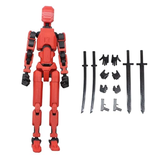 HOMEDEK Mehrgelenkiger Beweglicher Roboter Toyslucky PVC-Modell Ganzkörper-Aktivitätsroboter-Actionfiguren A von HOMEDEK