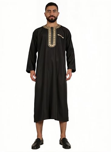 HOMELEX Herren Muslimische Kleidung Thobe Naher Osten Kaftan Saudi-Arabische Kaftane Islamische Abaya Kleid Dubai Roben HOMELEX Herren Muslimische Kleidung Thobe Naher Osten Kaftan Saudi-Arabische Kaftane Islamische Abaya Kleid Dubai Roben von HOMELEX