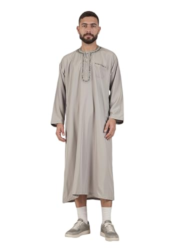 HOMELEX Herren Muslimische Kleidung Thobe Naher Osten Kaftan Saudi-Arabische Kaftane Islamische Abaya Kleid Dubai Roben HOMELEX Herren Muslimische Kleidung Thobe Naher Osten Kaftan Saudi-Arabische Kaftane Islamische Abaya Kleid Dubai Roben von HOMELEX