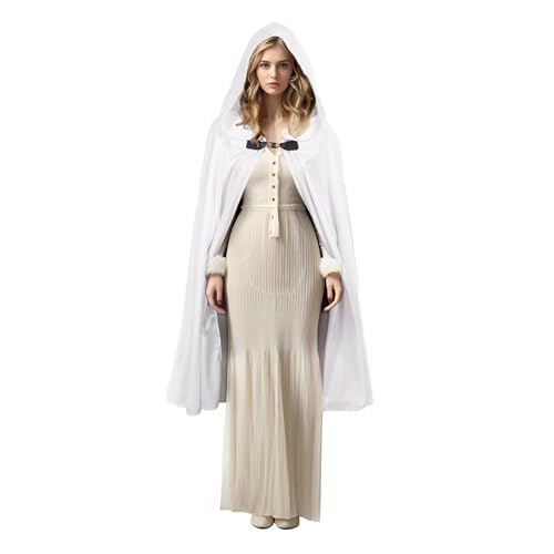 HOMELEX Renaissance Kapuzenumhang Halloween Mittelalter Kostüm Cosplay Kurzer Umhang für Damen und Herren von HOMELEX