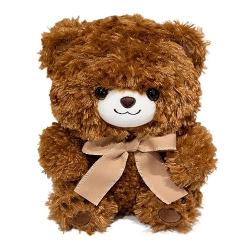 HOMEXYLYL Bär Plüschtier, Bär Kuscheltiere Niedliche Fliege Weicher Bär Kinder Erwachsene Weihnachten Geburtstag Feiertagsgeschenke(Brown) von HOMEXYLYL