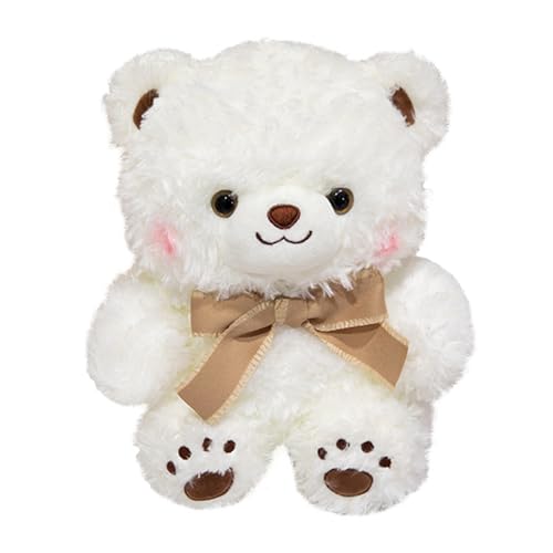 HOMEXYLYL Bär Plüschtier, Bär Kuscheltiere Niedliche Fliege Weicher Bär Kinder Erwachsene Weihnachten Geburtstag Feiertagsgeschenke(White) von HOMEXYLYL