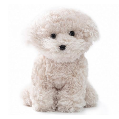 HOMEXYLYL Bichon Frise Plüsch Spielzeug, Hund Plüsch Spielzeug Realistische Plüsch Hund Für Kinder Weihnachten Geburtstag Geschenk(35cm/13.8in) von HOMEXYLYL