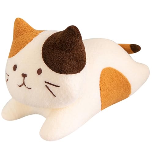 HOMEXYLYL Cat Plush Pillow, Three Colors Kitten Stuffed Animal Soft Huggable Napping Suitable Birthday Gifts for Children Teenagers Adults(M) von HOMEXYLYL