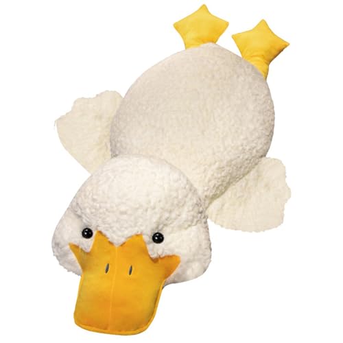 HOMEXYLYL Enten-Plüschkissen, weißes Gans-Kuscheltier, weich und bequem for Anlehnen, Geburtstags for Erwachsene Freundinnen(70cm/27.6in) von HOMEXYLYL