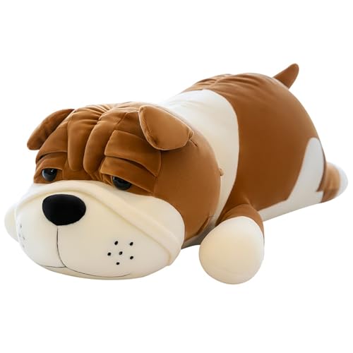 HOMEXYLYL Hunde-Plüschkissen, großes Shar Pei-Stofftier, weich, bequem, for Umarmen, Geburtstags for Freundinnen und Kinder(40cm/17.7in) von HOMEXYLYL