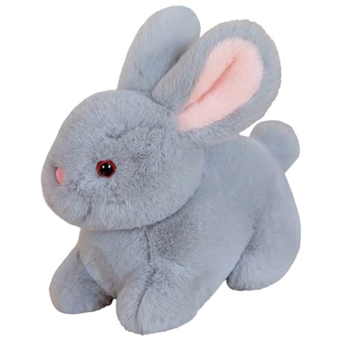 HOMEXYLYL Kaninchen Plüschtier, Kaninchen Plüschtier Weiche Simulation Kaninchen Ostern Weihnachten Geburtstag Geschenk Für Kinder(Gray) von HOMEXYLYL