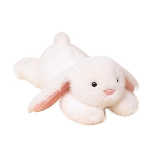 HOMEXYLYL Kaninchen Plüschtier Kaninchen Plüschtier Niedliche Stoffohren Weihnachten Ostern Geburtstag Kinder Erwachsene Geschenke(White) von HOMEXYLYL