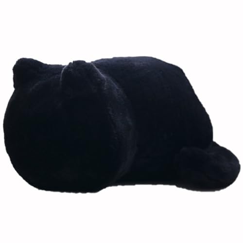 HOMEXYLYL Kissen Kuscheltier Katze, Kätzchen Plüschtier Erwachsener Kind Neujahr Muttertag Weihnachten Geschenk(Black) von HOMEXYLYL