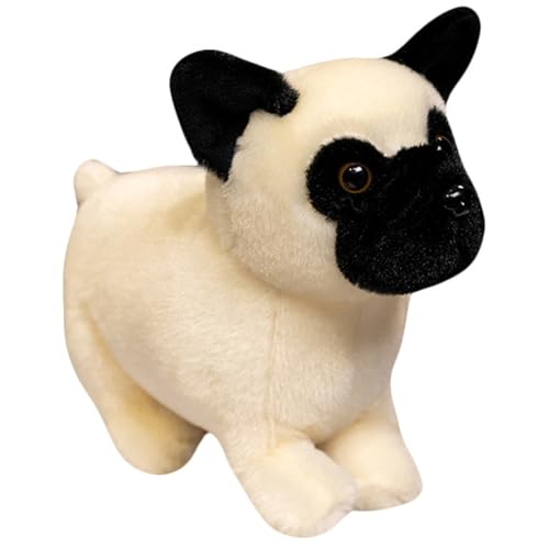HOMEXYLYL Kuscheltier Hund, Plüschtier Welpe Bulldogge Lebensecht Weich Spielzeug Junge Kind Erwachsener Geburtstag Weihnachten Geschenk(White) von HOMEXYLYL